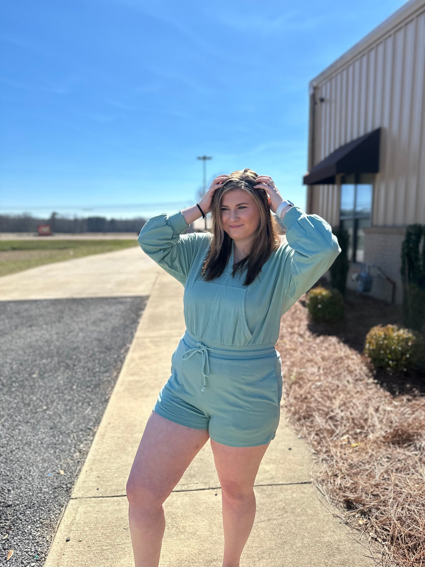 French Terry Hoodie Romper