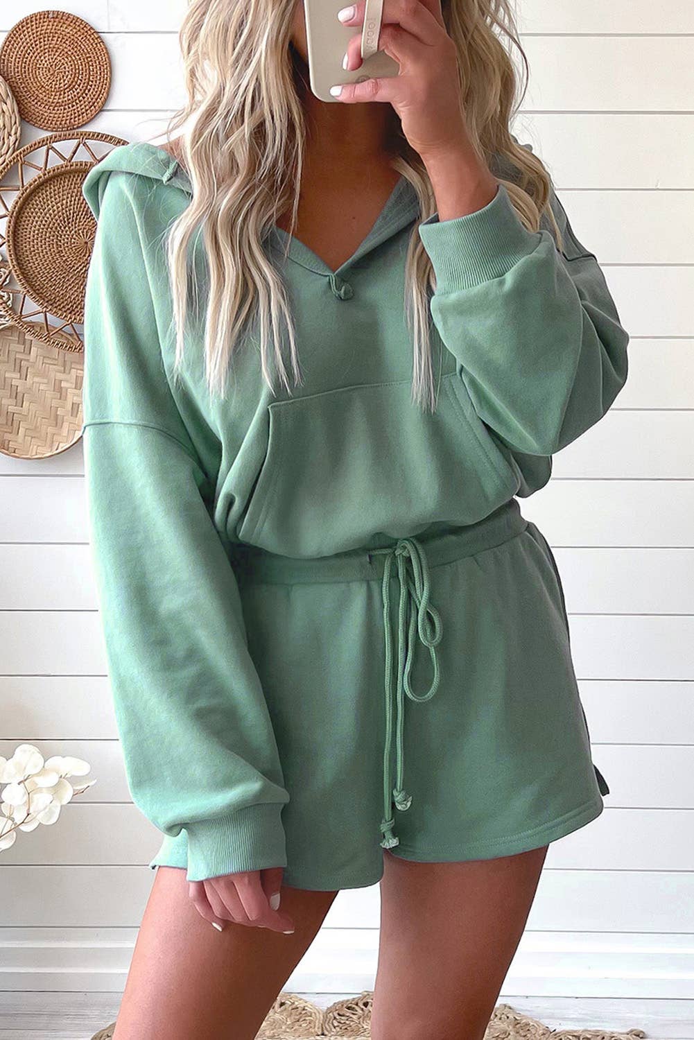 French Terry Hoodie Romper
